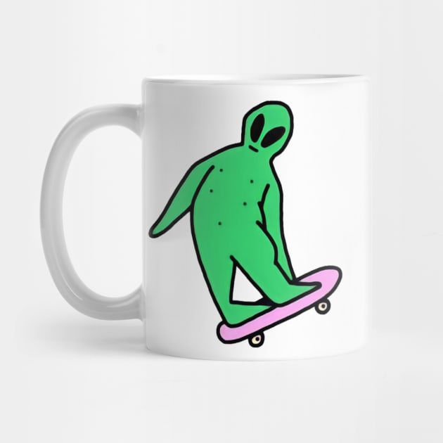 Alien skater by OldSchoolRetro